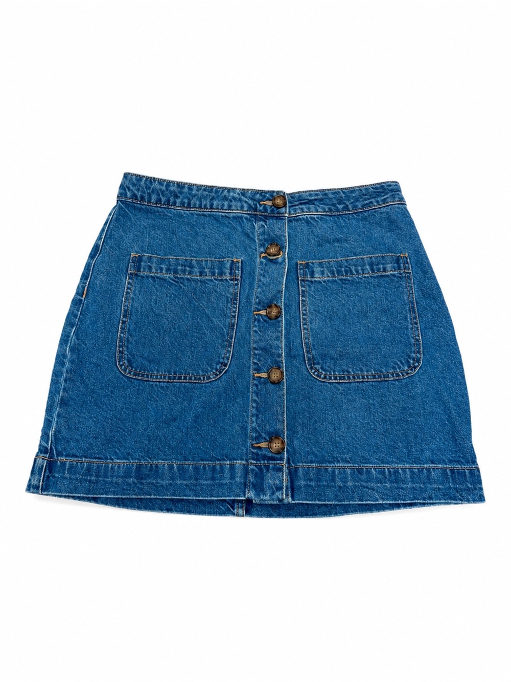 Free People Button Down Super High Rise Denim Mini Skirt - Women’s Size 30